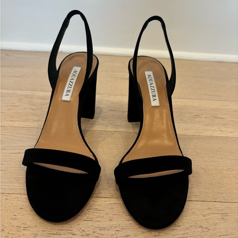 NIB Aquazzura So Nude Block Sandals 85 - Size 39.5/9.5